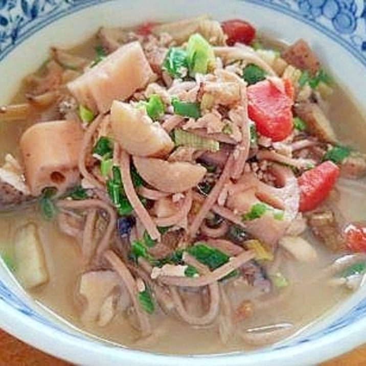 けんちん汁リメイク　けんちん蕎麦